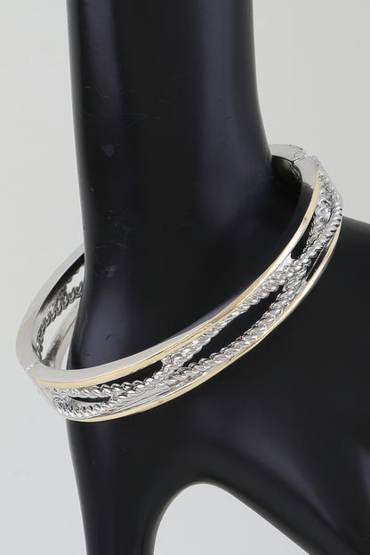 Two Toned Twisted Cuff Bracelet