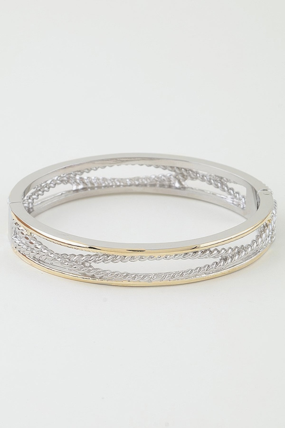 Two Toned Twisted Cuff Bracelet