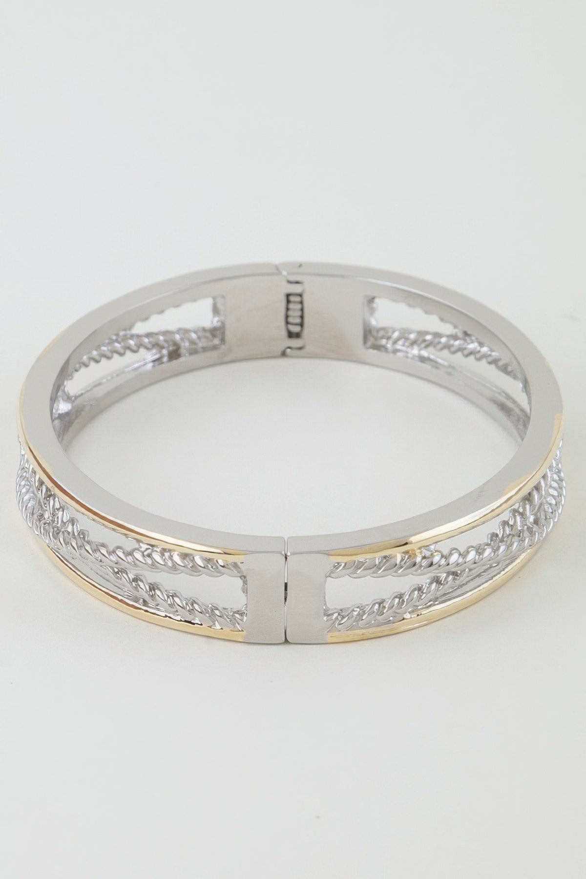 Two Toned Twisted Cuff Bracelet