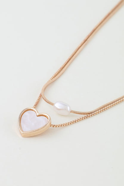 Love You Double Chain Necklace