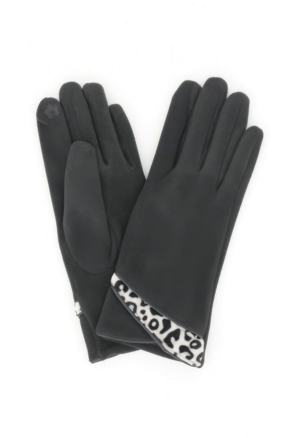 Leopard Accent Touchscreen Gloves