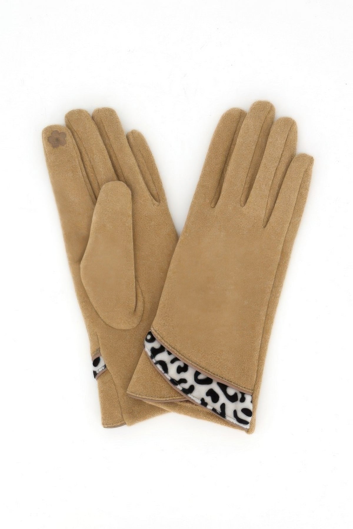 Leopard Accent Touchscreen Gloves