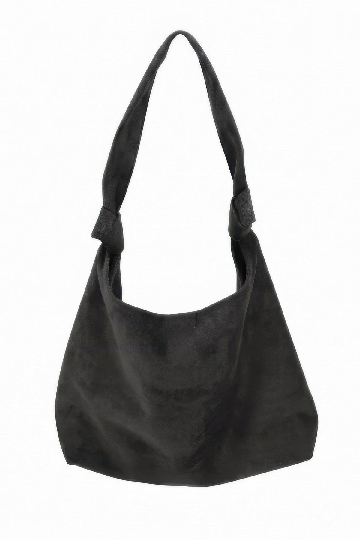 Knotted Faux Suede Hobo Bag