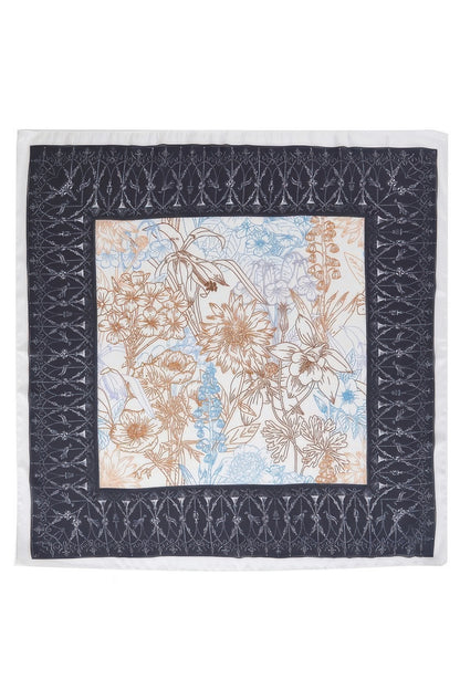 Botanical Drawing Flowers Print Bandana