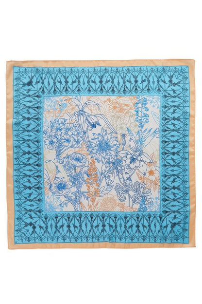 Botanical Drawing Flowers Print Bandana