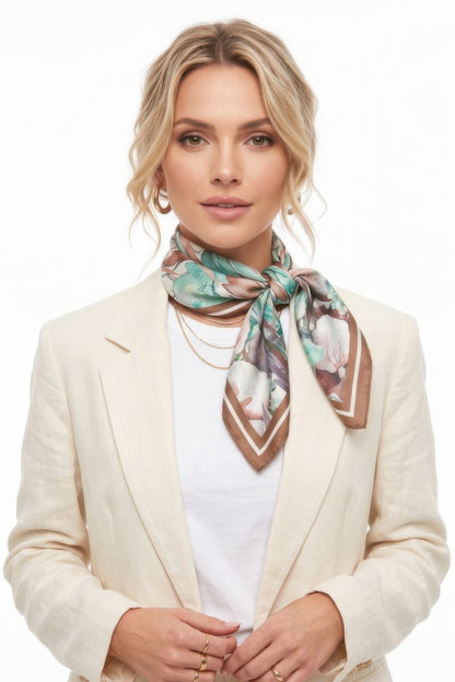 Watercolor Tulip Meadow Print Bandana