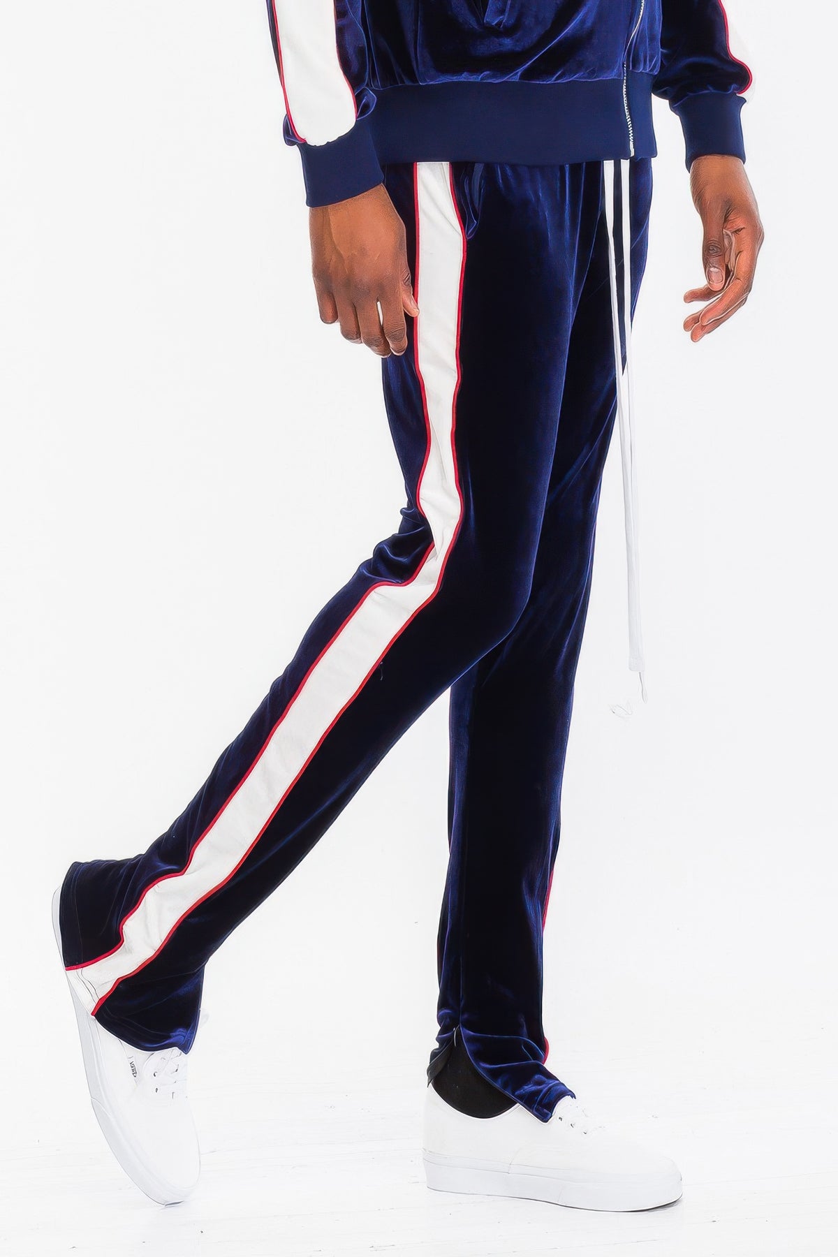 Mens Velour Track Jacket And Track Pant Set – alternate view