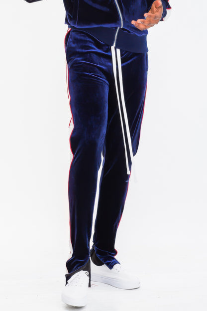 Mens Velour Track Jacket And Track Pant Set – alternate view