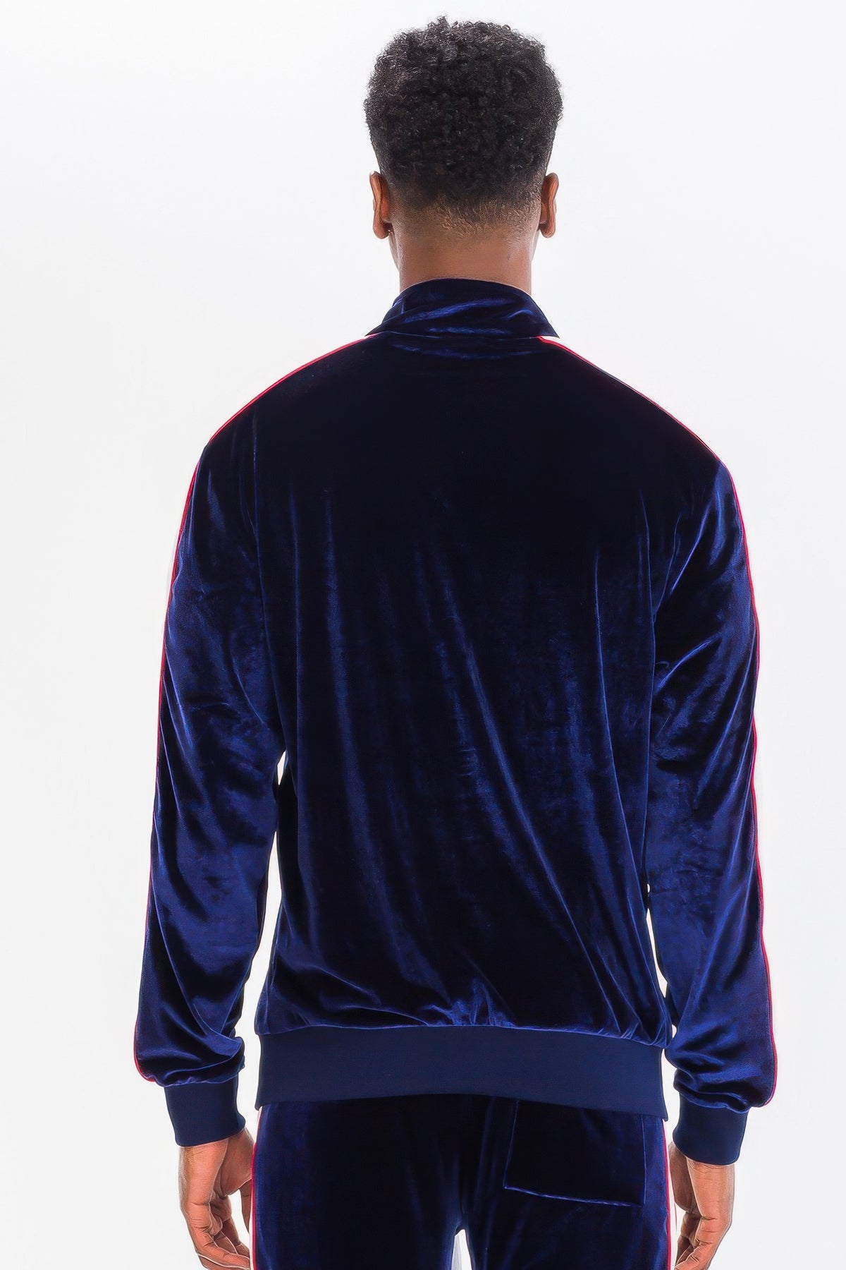 Mens Velour Track Jacket And Track Pant Set – alternate view