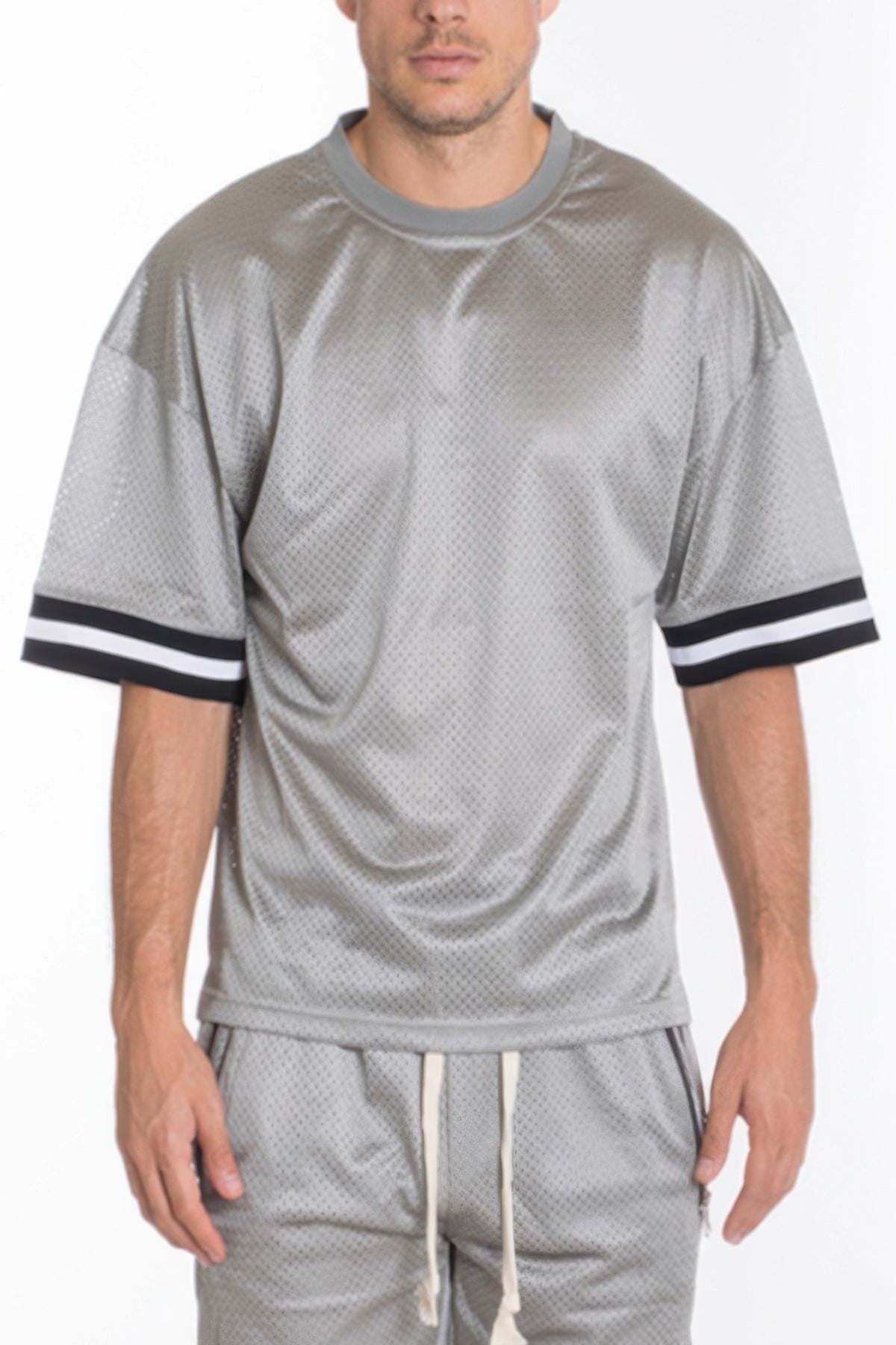 Mesh Sleeve Tape Athletic Tshirt – alternate view