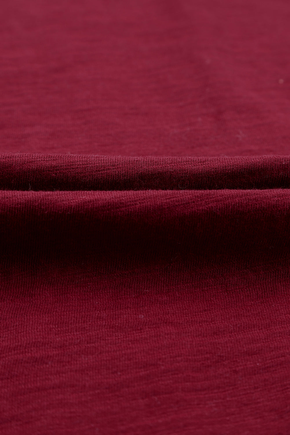 Sweat-shirt vert uni à col ras du cou et manches longues