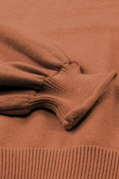 Suéter holgado con costuras expuestas y bolsillo con parche sin rematar albaricoque 