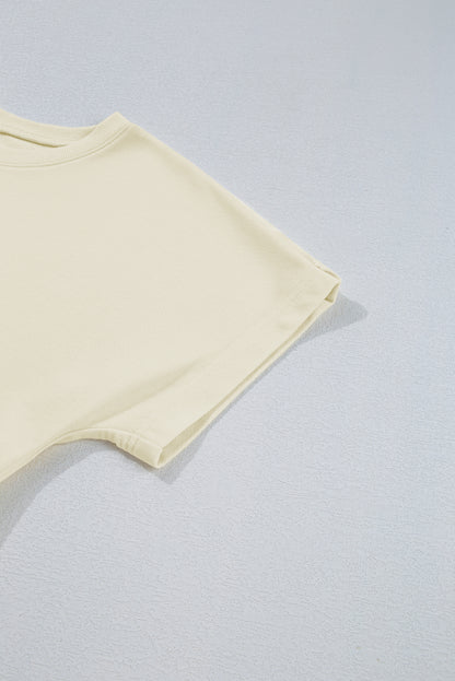 Robe courte plissée ample à motif patchwork floral vert