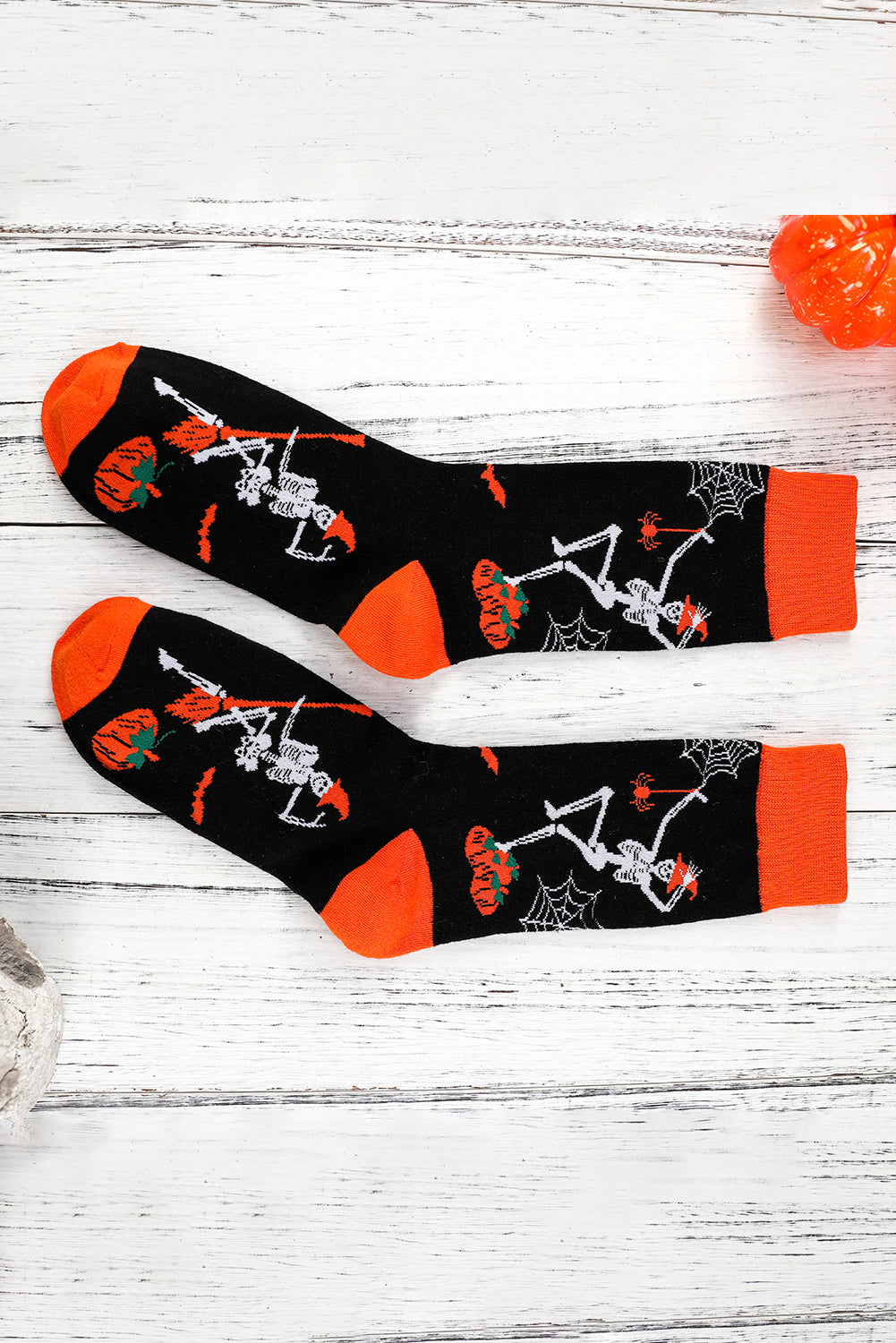 Calcetines con gráfico de moda de Halloween naranja Vitality 