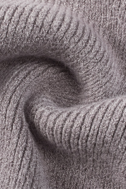 Jersey gris extragrande con hombros caídos y mangas abullonadas 