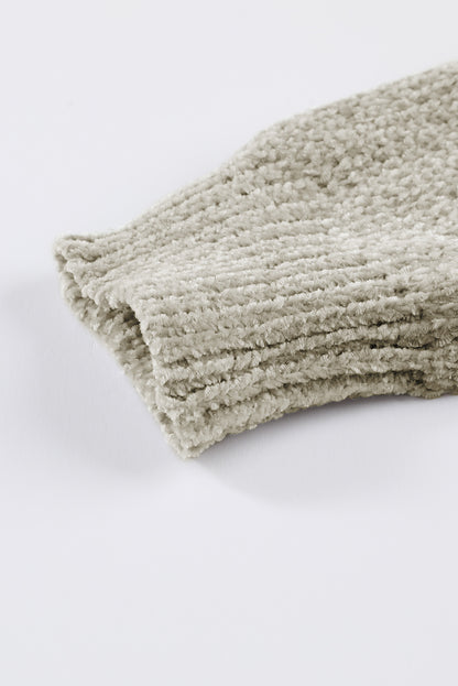 Cardigan gris à poches sur le devant et boutons 