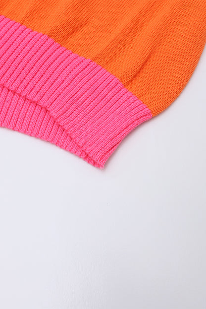 Cardigan boutonné à manches longues et bordure côtelée à rayures beiges