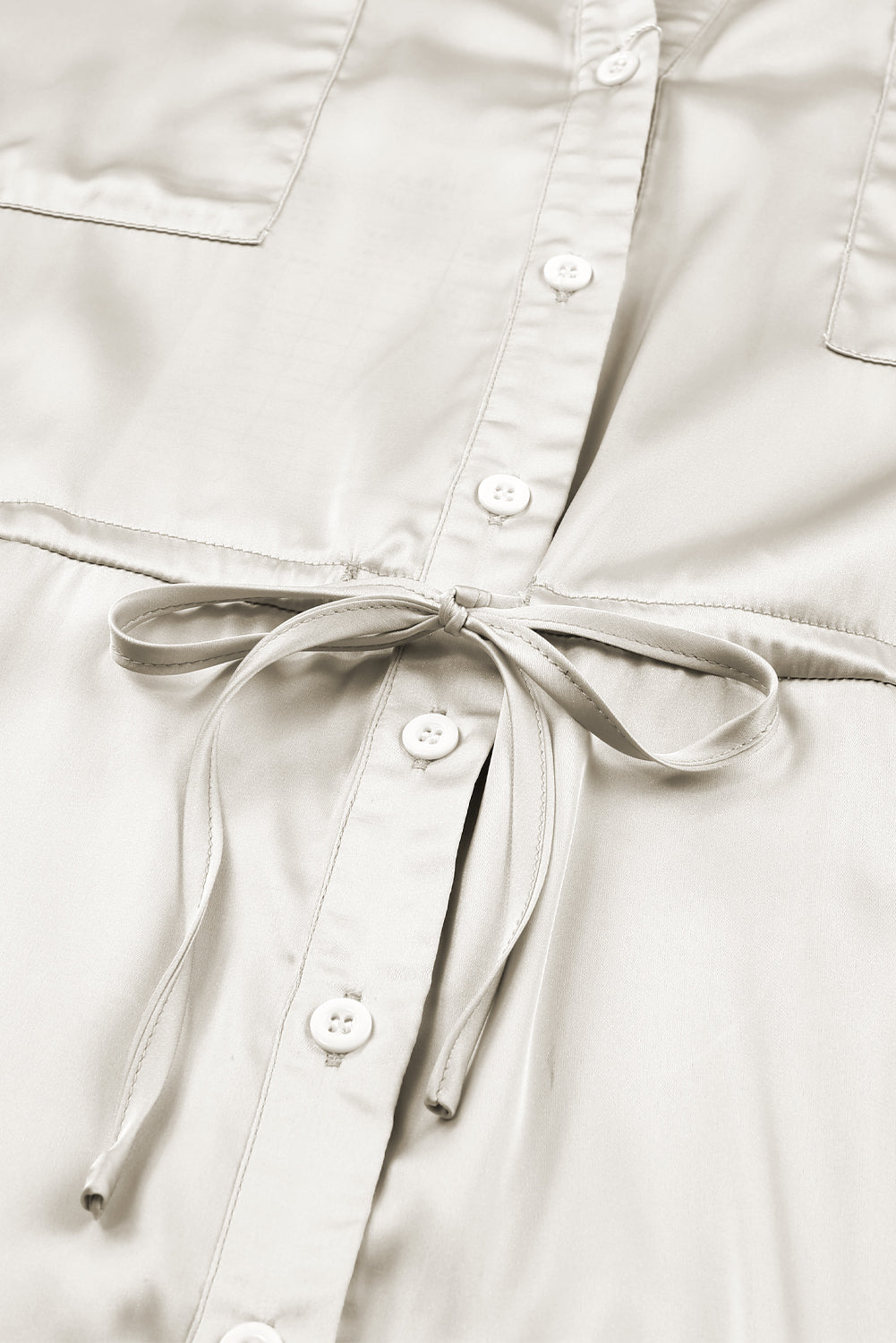 Combinaison à lacets, taille haute, manches longues, jambes larges 