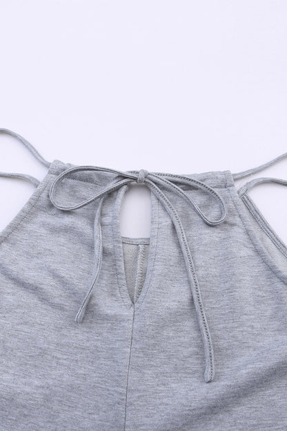 Loose Fit Side Pockets Spaghetti Strap Wide Leg Jumpsuit