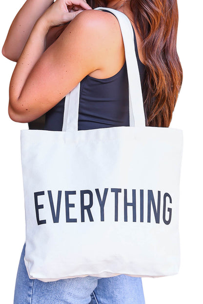 EVERYTHING Bolso Tote Grande con Estampado de Letras 42*8*37cm
