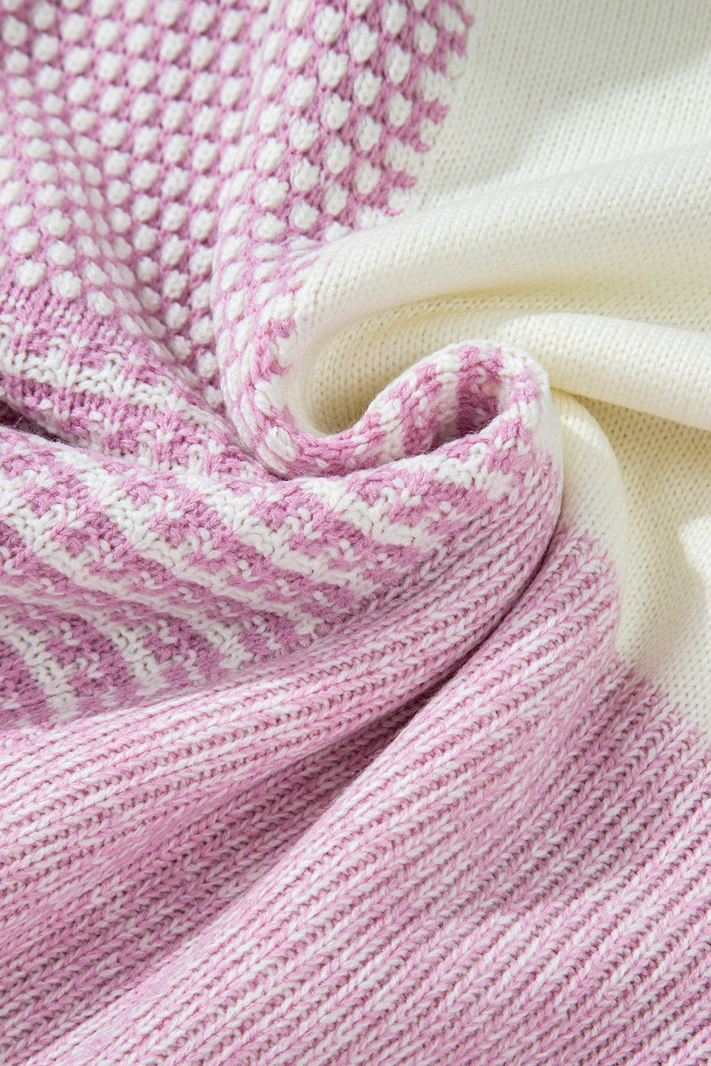 Pull Bonbon à nouer dans le dos et colorblock neutre