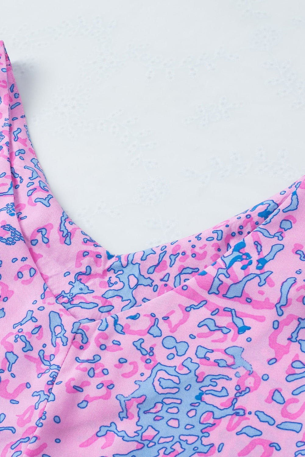 Haut à lacets et volants à imprimé léopard 