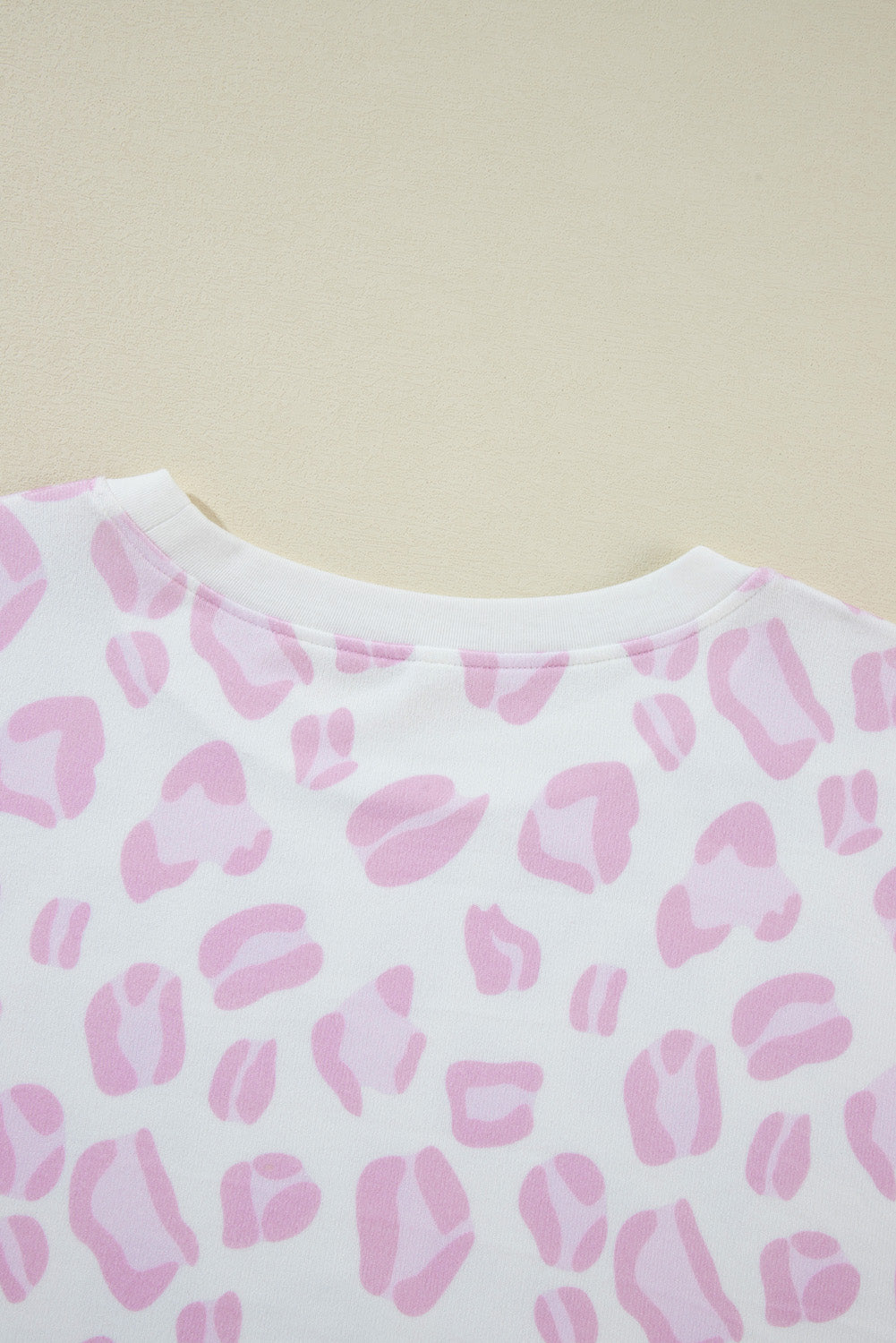 Pink Leopard Print Long Sleeve Top Plus Size Shorts Set