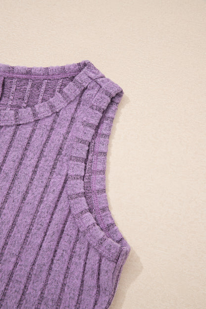 Phalaenopsis Slim Ribbed Mineral Wash Tank Top