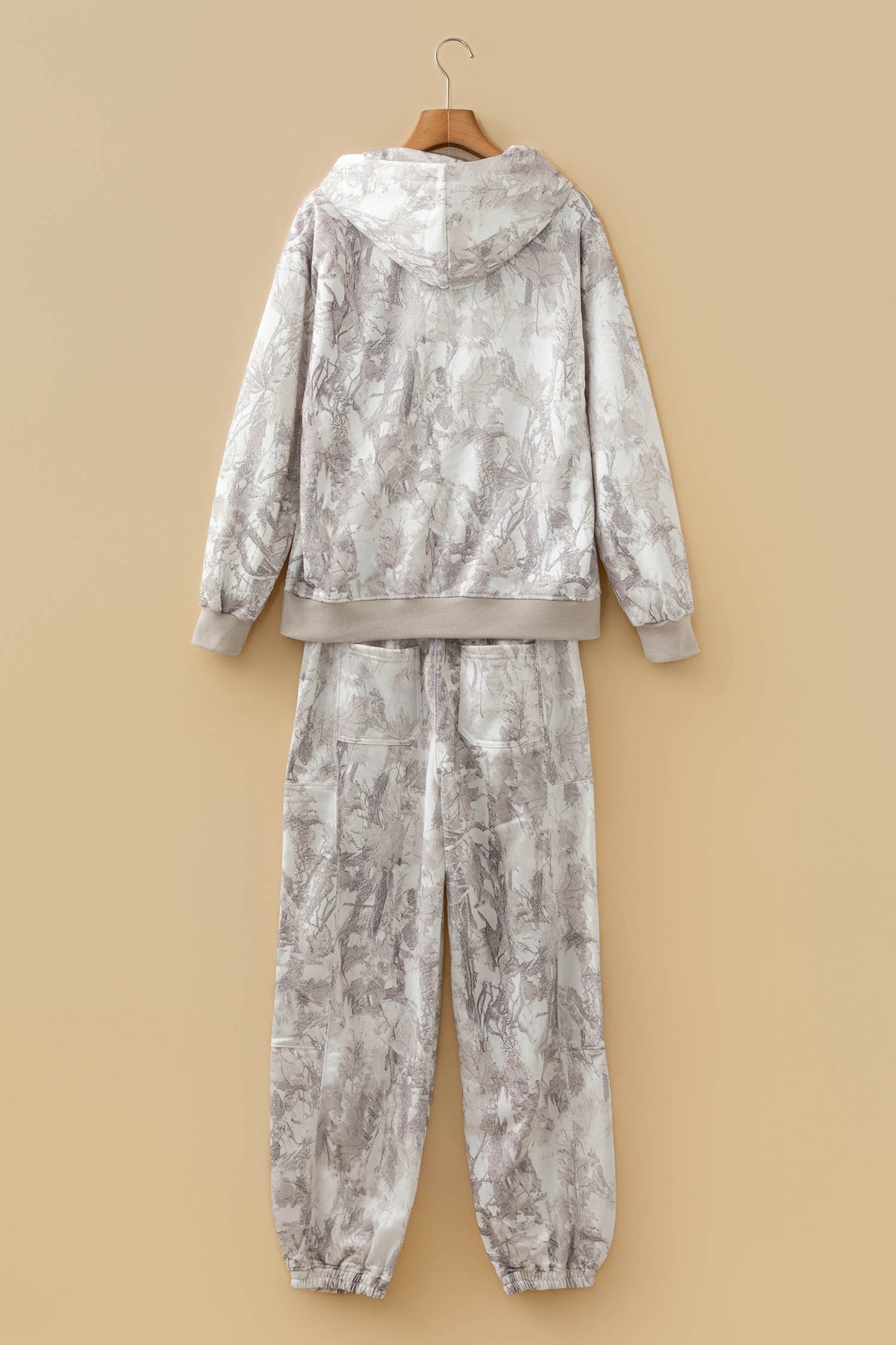 Multicolour Abstract Print Long Sleeve Elastic Waist Pant Set