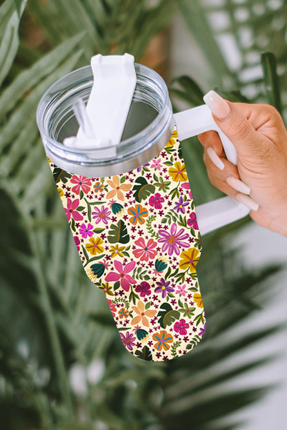 Tasse isotherme en acier inoxydable à imprimé léopard Mama avec poignée 40 oz