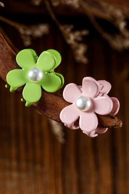 Pasador de pelo de flor de perla verde claro 