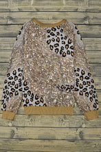 Leopard Print Bleached Long Sleeve Top