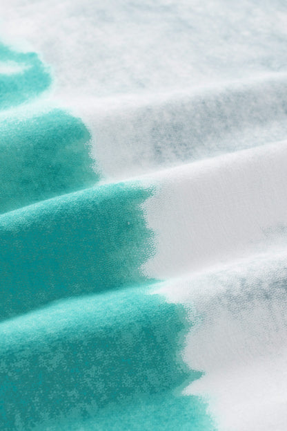 Sudadera con capucha de talla grande con bloques de color degradado azul