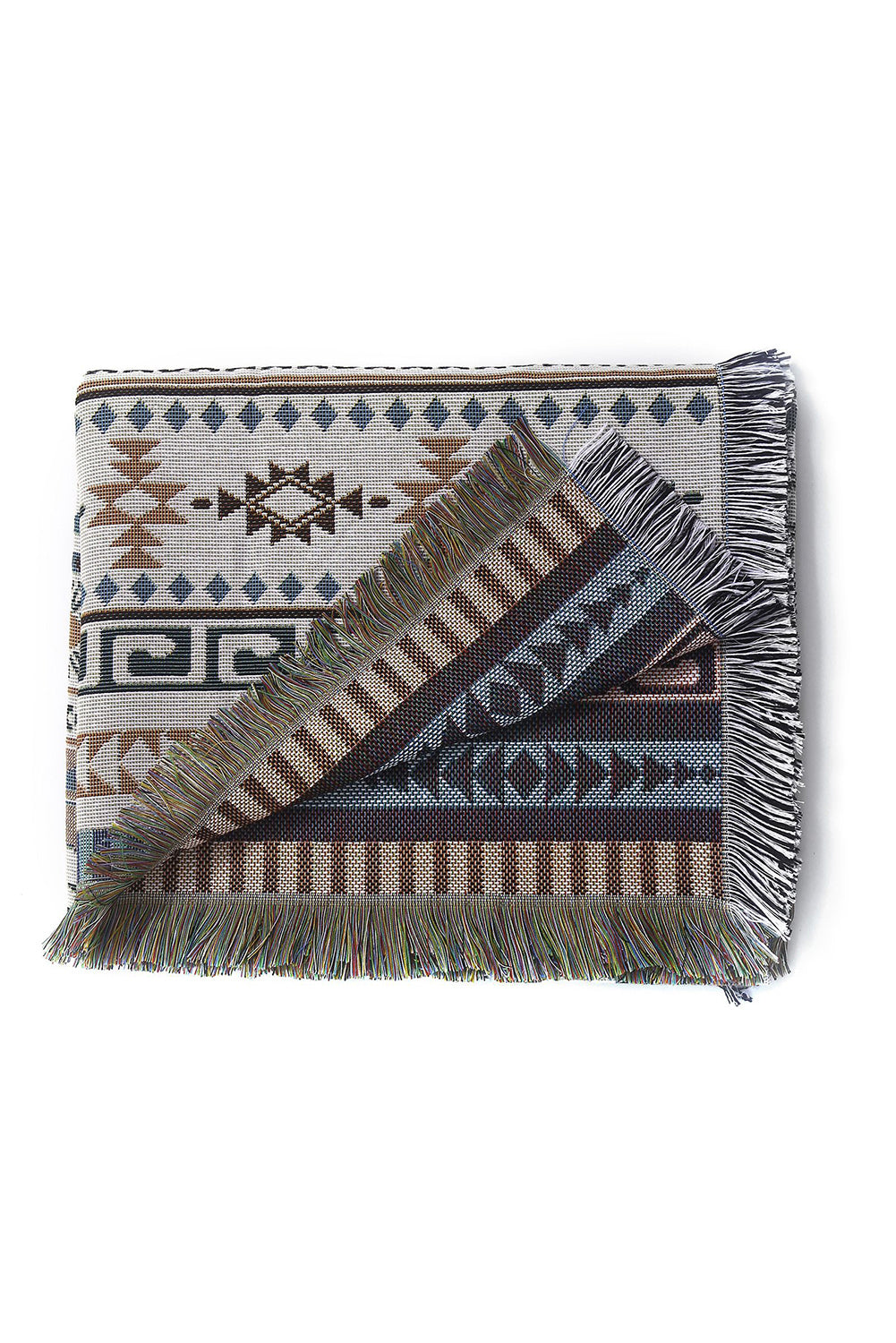 Western Pattern Tasseled Large Blanket