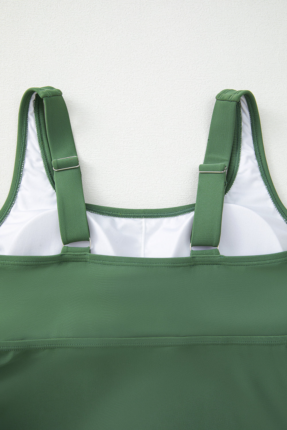 Mist Green Scoop Neck Adjustable Tankini and Matching Skort Bathing Suit