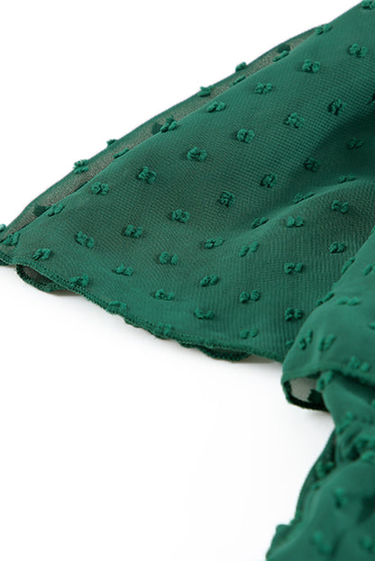 Yellow Yellow Off Shoulder Ruffle Swiss Dot Maxi Dress