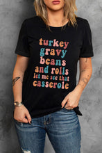 Camiseta negra con gráfico de eslogan de amantes de la comida