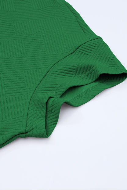 Conjunto de camiseta holgada con textura gris y pantalón con cordón