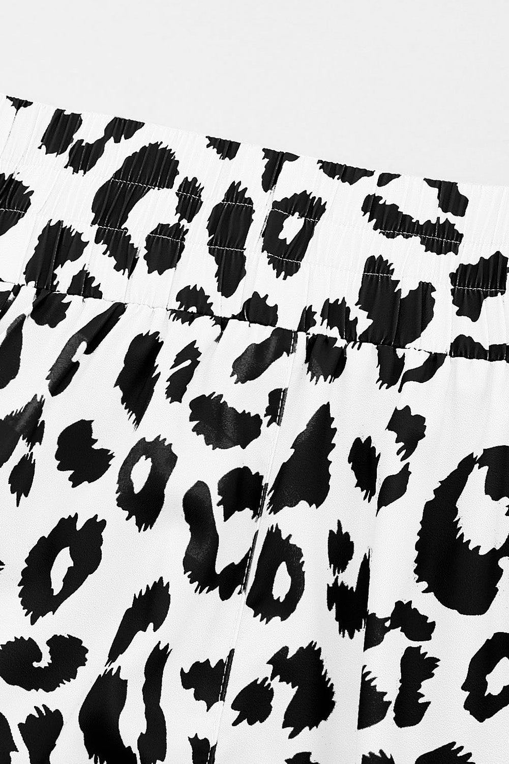 White Leopard High Waisted Athletic Shorts