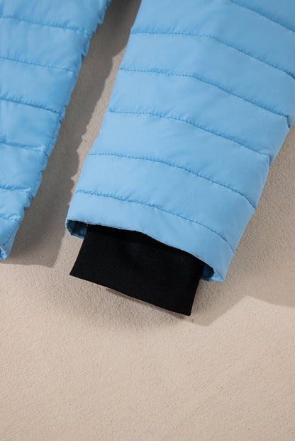 Doudoune matelassée zippée de couleur unie Myosotis