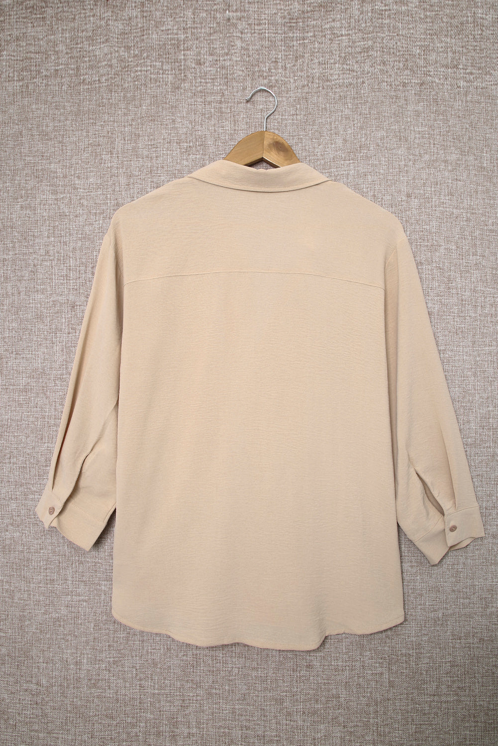 White/Black/Green/Apricot Collared 3/4 Sleeve Shirt