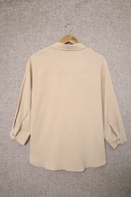 White/Black/Green/Apricot Collared 3/4 Sleeve Shirt