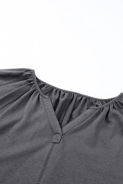 Haut dolman fendu à col en V