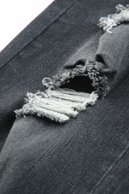 Joggers de mezclilla desgastados con bolsillos