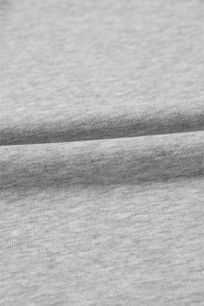 Sweat à capuche surdimensionné gris clair uni avec poche kangourou et demi-fermeture éclair