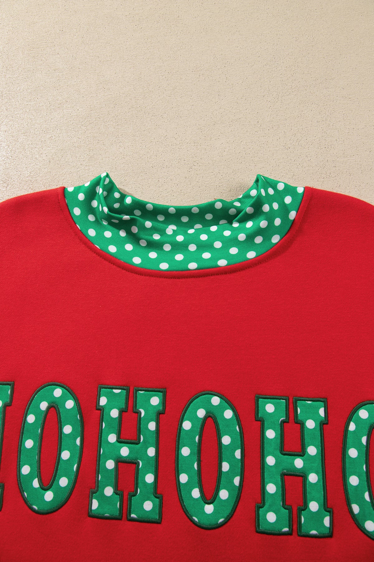 Fiery Red Casual Polka Dot Patchwork Letter Graphic Plus Size Sweatshirt