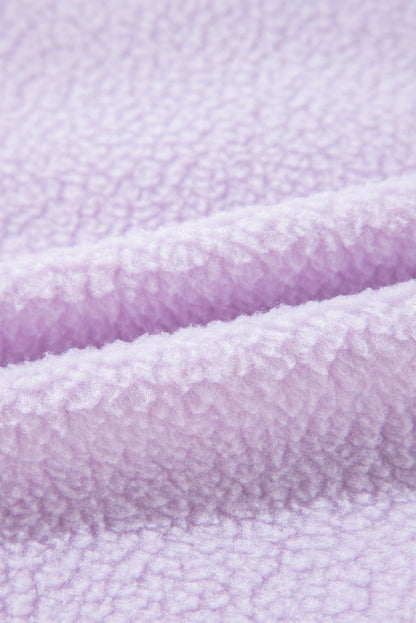 Sweat à capuche à cordon de serrage et poche zippée plaquée Lavendula