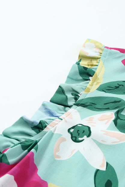 Débardeur à volants et imprimé floral