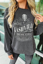Black NASHVILLE MUSIC CITY Corded Graphic Sweatshirt