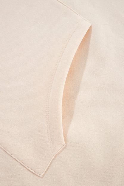 Sweat-shirt à manches chauve-souris et col roulé abricot